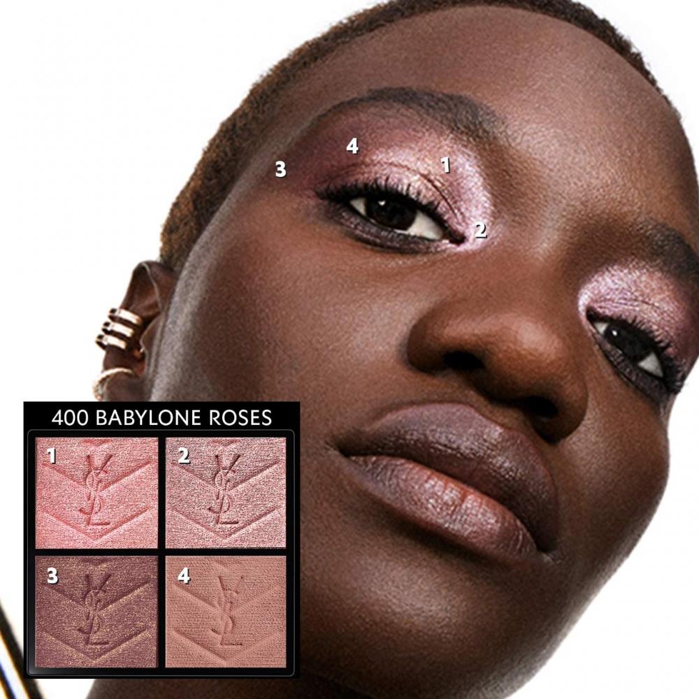 Yves Saint Laurent Couture Mini-Clutch Lidschatten-Palette 0,17 Unzen 5 g 400 Babylone Roses