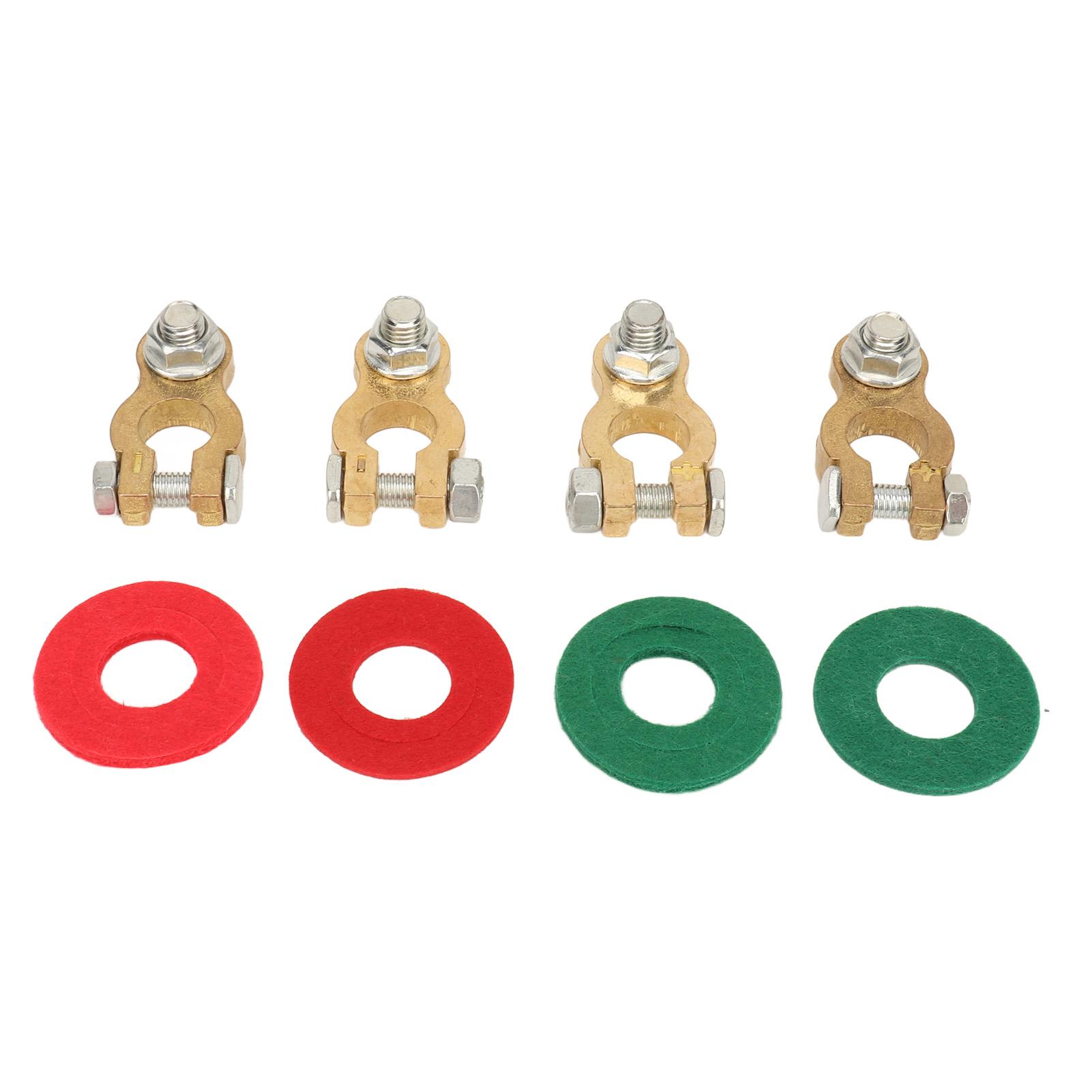 

DC 12V Battery Terminal Connectors Set Top Post Cable Connector Ends Clamp for Cars RVs Ships