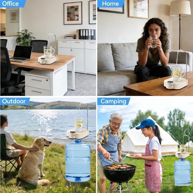 Desktop Drinking Water Dispenser Pump Rechargeable Electric Desktop Water Pump for Home, Office, Outdoor Easy To Use