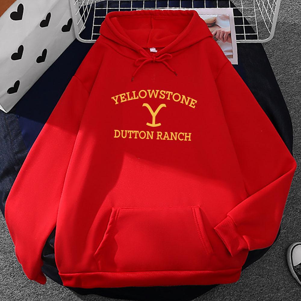 Yellowstone Dutton Ranch TV Series Hoodies Graphic Clothes Winter Long Sleeve Sweatshirts Moletom Masculino Printing