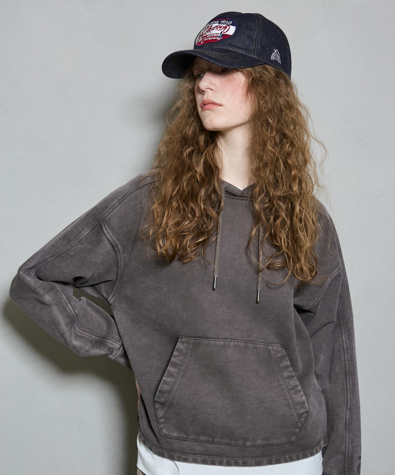 Burkeru Women S Vintage Graphic Hoodie Charcoal Gray Charcoal Grey_F