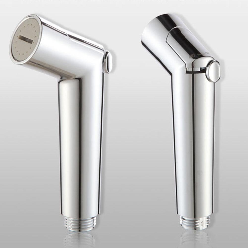 Hand Held Bidet For Bathroom Self Cleaning Press-free Silver