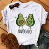 Maglietta Casual Harajuku da Donna Maycaur con Stampa di Avocado Estate Manica Corta T-shirt Casual Girocollo