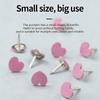 100Pcs Heart Shape Metal Push Pins Cork Notice Board Pin Decorative Thumb Tacks for Display Document Picture Note Memo