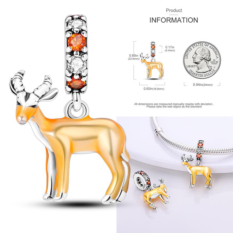 Copper Christmas Halloween Pumpkin Pendant Charms Beads Fit Original Bracelet Necklace For Women Diy