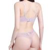 French Style Thin Embroidered Lace Bra Set Minimizer Anti‑Sagging Plus Size Brassiere for Large Bust