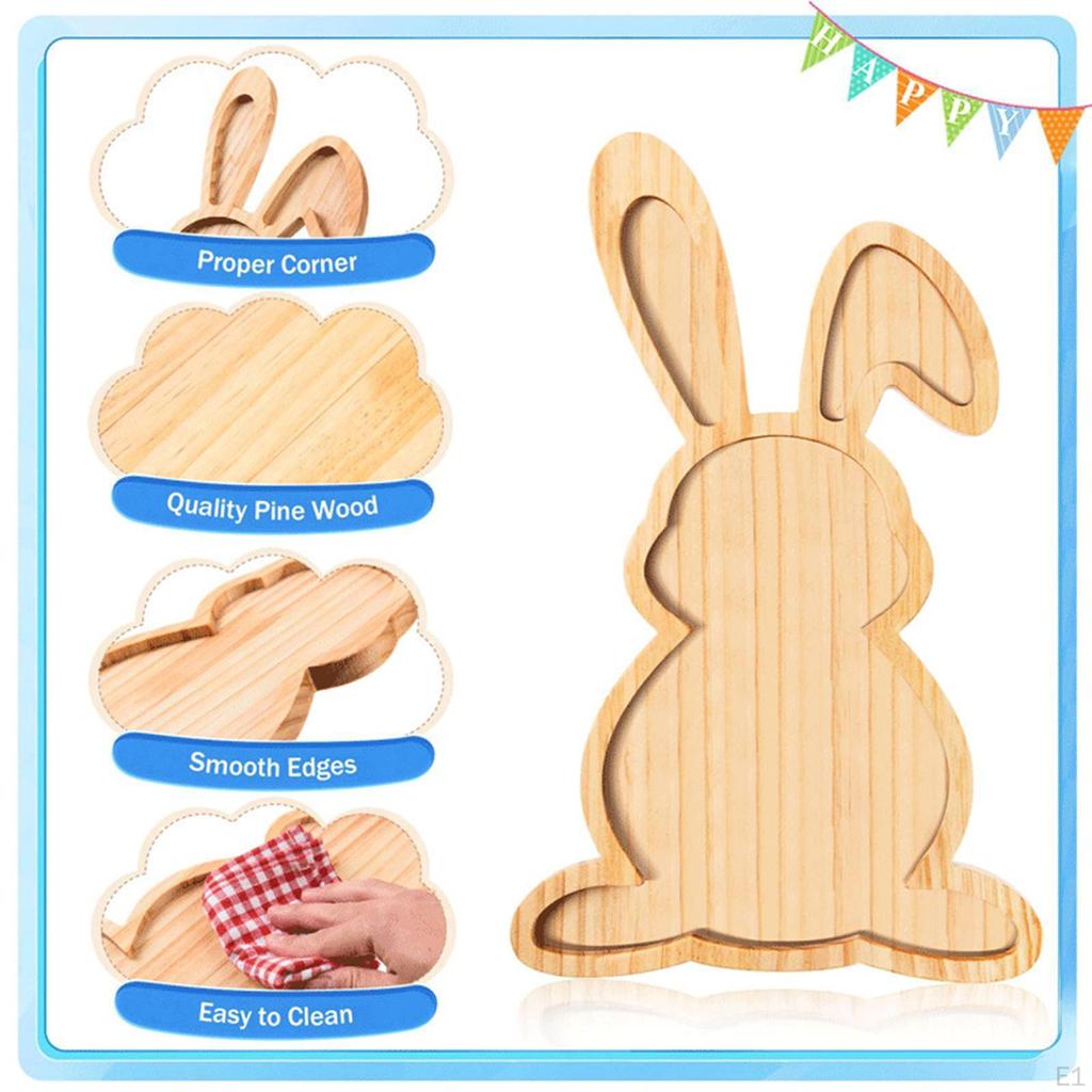 Wooden Serving Platter Cute Dining Plate Table Centerpiece Decoration Tableware Charcuterie Board