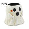 Halloween Ghost Candy Bucket Resin Trick or Treat Party Candy Bowl with Handle Halloween Goody Holder for Home Office Indoor Outdoor Decoration