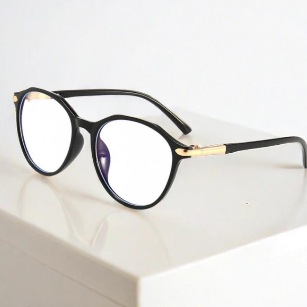 High Quality A pair of pc myopia glasses with high face value and plain glasses frame flat mirror retro myopia glasses online celebrity frame