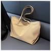 Solid Colored Cloth Bag Female Student Shoulder Bag Simple and Large Capacity Tote Bag Commuting Handbag