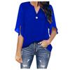 Women's Fashion Temperament Commute French Long Sleeve Shirt V-neck Top