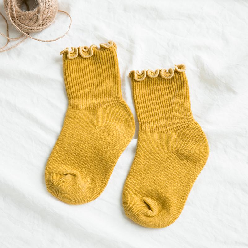 Herfst Baby Meisjes Jongens Effen Witte Zachte Katoenen Sokken Peuters Kinderen Ruche Prinses Kousen voor 1-10Y Pasgeboren Kinderen Baby
