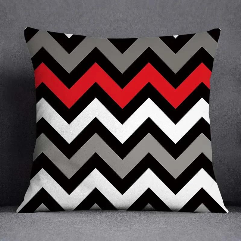 Abstract Geometric Printed Pattern Square Cushion Cover for Home Living Room Sofa Bedroom Decoration Pillow
