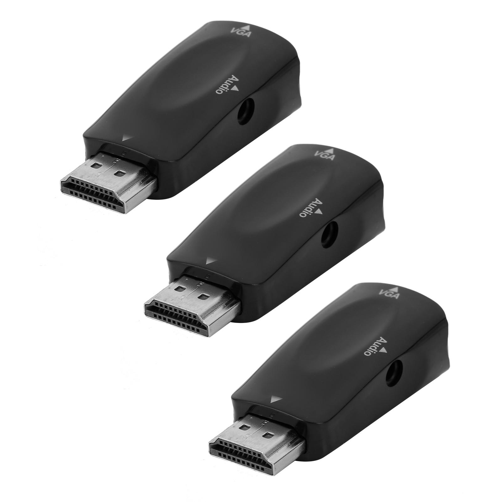 

3 комплекта HDMI Male to VGA Female Converter 1080P Видеоадаптер с выходным кабелем