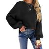 Mode printemps automne femmes pull col rond à manches longues en vrac chaud épais pull pulls confort chemise