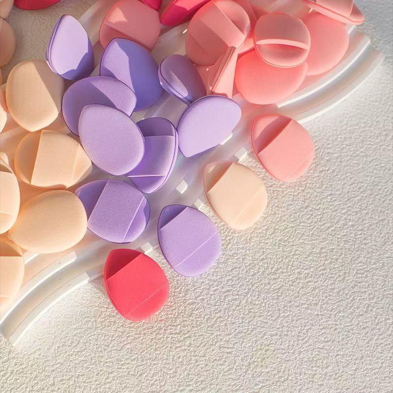 Mini Finger Cushion Puffs 10Pcs Latex-Free Reusable Soft Sponge Powder Puffs for Concealer Foundation