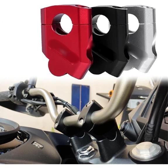 For Suzuki DL650 V-Strom 650 DL 650 VStrom 650 VStrom650 Motorcycle Handlebar Heightening Riser Bar Clamp Mount Fits(Color:22mm Black6)