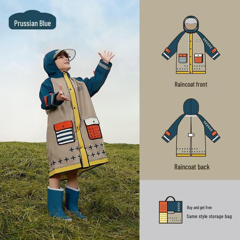 Kocotree Kids  Split Raincoat with Backpack Space S