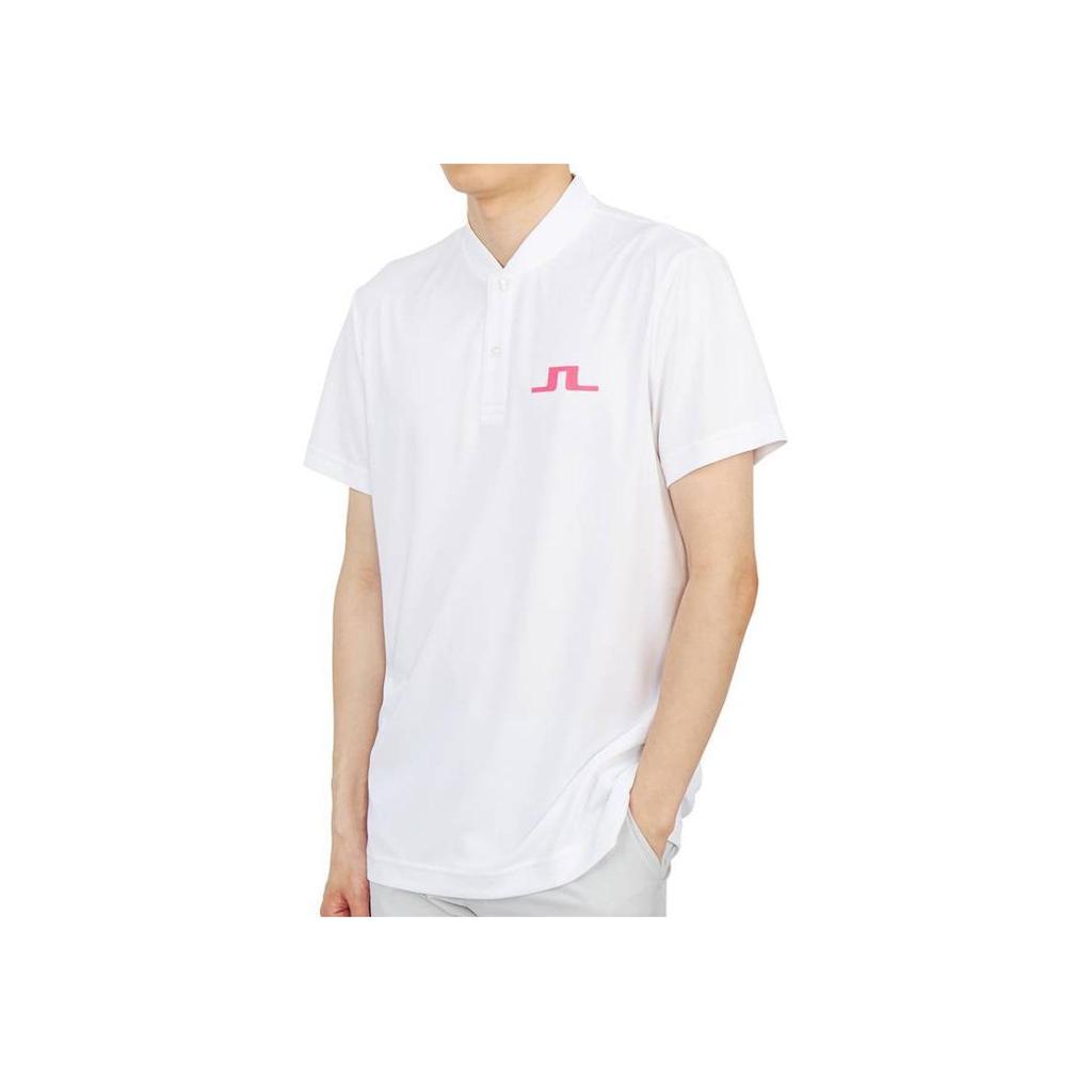 J.LINDEBERG Solid Color Crew Neck Pullover Short Sleeve T-Shirt Men Tops White GMJT05558-S166