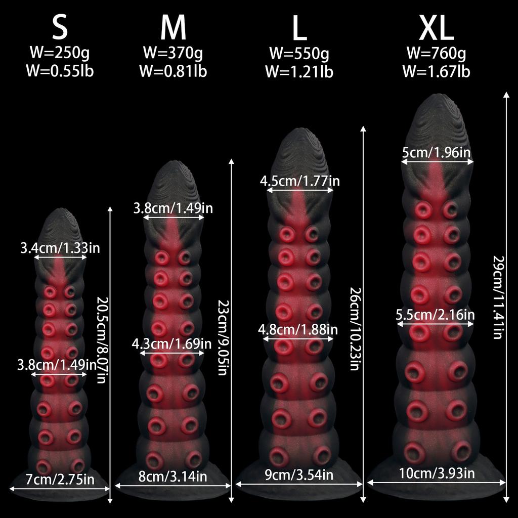 Extra-Large Octopus Tentacle Anal Plug - Giant Textured Butt Plug with Suction Cups for Men & Women, Adult Sex Toys