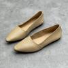 Handmade Genuine Leather Pointed Toe Soft Sole Flat Shoes Casual Versatile Women's Slip-on Shoes