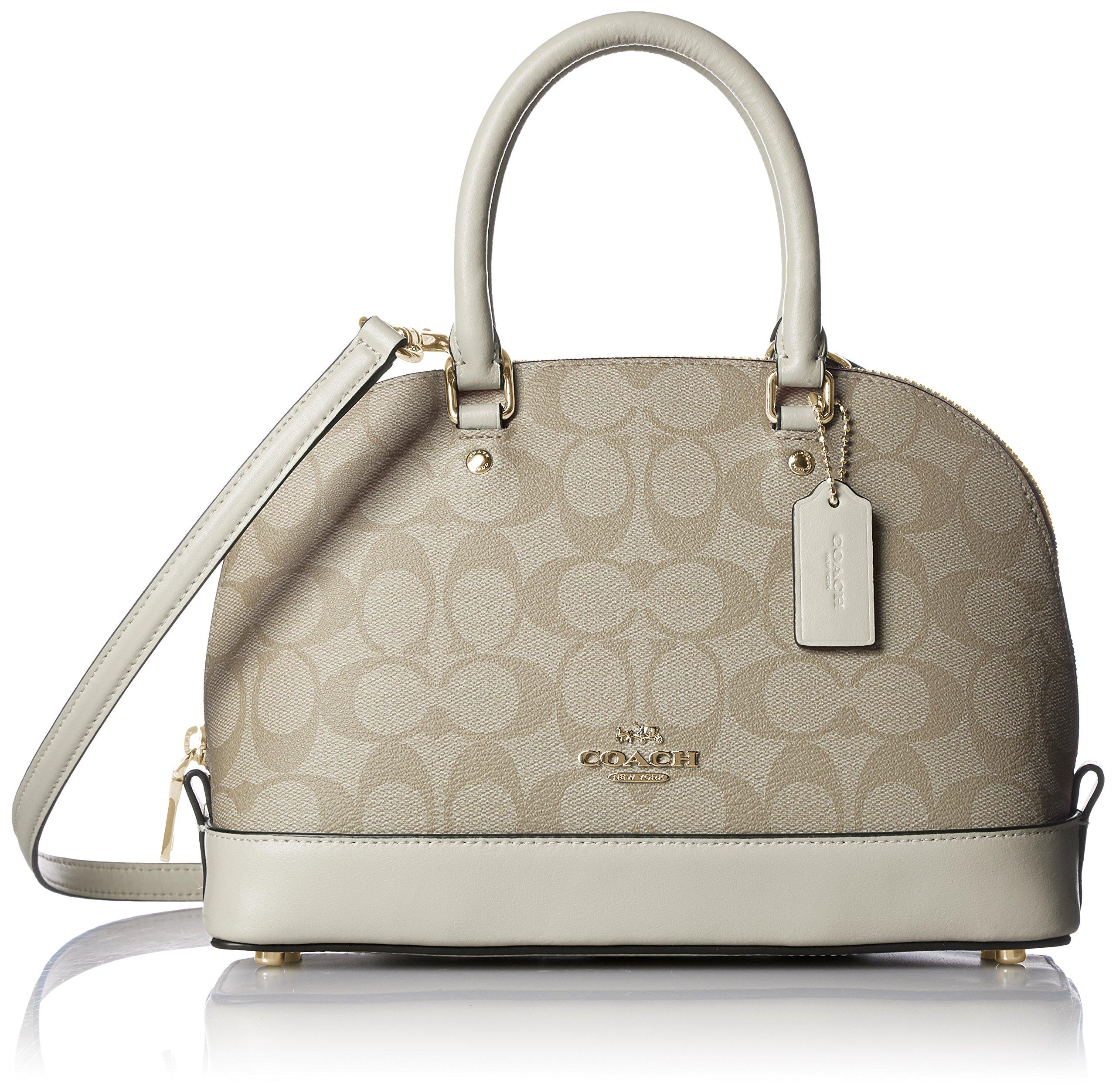 

F58295 Сумка с ПВХ покрытием Легкая [Coach] Холст/Кожа Хаки/Мел [Б/у]