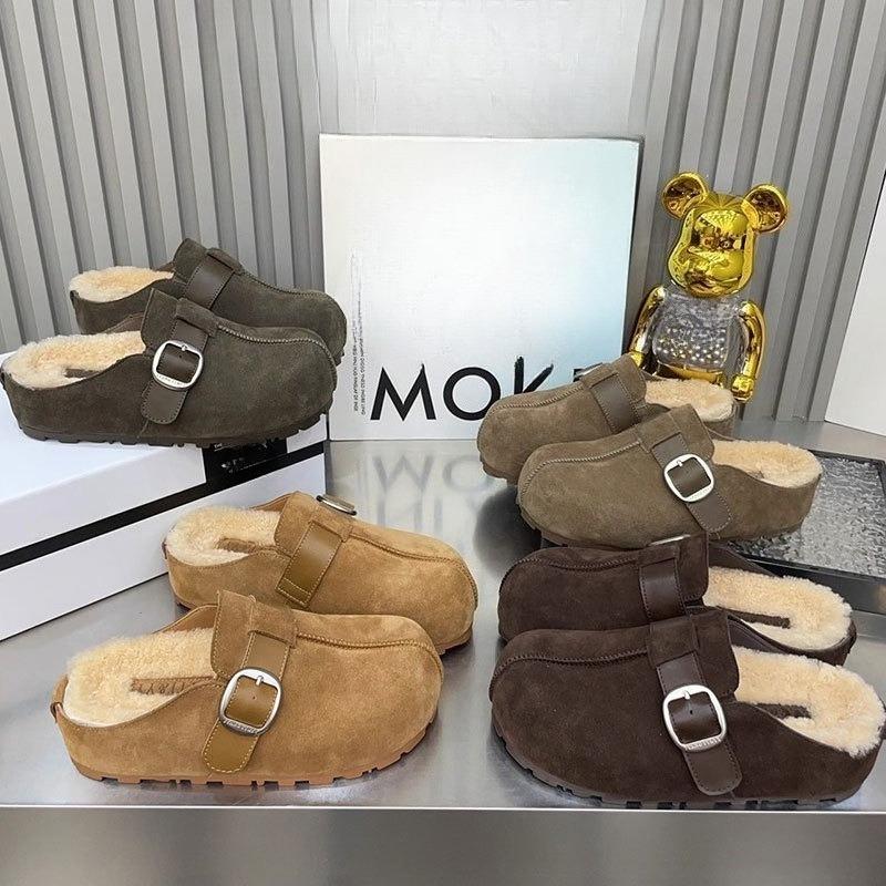 New Thick-soled Women's Shoes with Insole and Cotton Slippers for Autumn and Winter