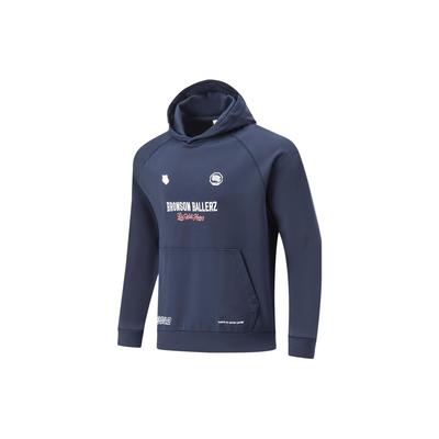 Li Ning X Mister Cartoon Kollaboration Anti-Five Serie Buchstaben-Print Pullover Hoodie Herren Hoodies Tiefmarineblau AWDTB95-2