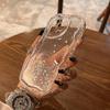Glitter Wavy Lines Phone Case For Iphone 11 12 13 14 15 Pro Max XS Max X XR 7 8 Plus SE 2020 Bumper Transparent Cases Cover