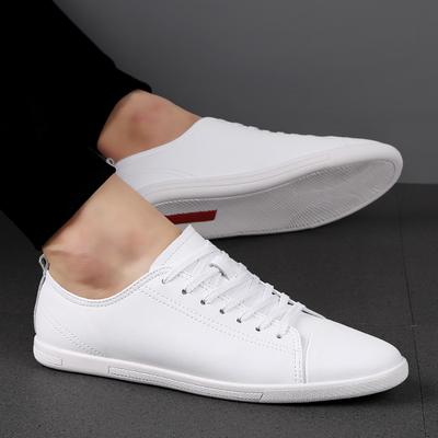 Moda Nuevos Zapatos Casuales de Cuero Genuino para Hombre Combinan con Todo para Caminar al Aire Libre Mocasines Masculinos Ligeros Zapatos de Skate con Cordones Zapatillas Planas para Hombre
