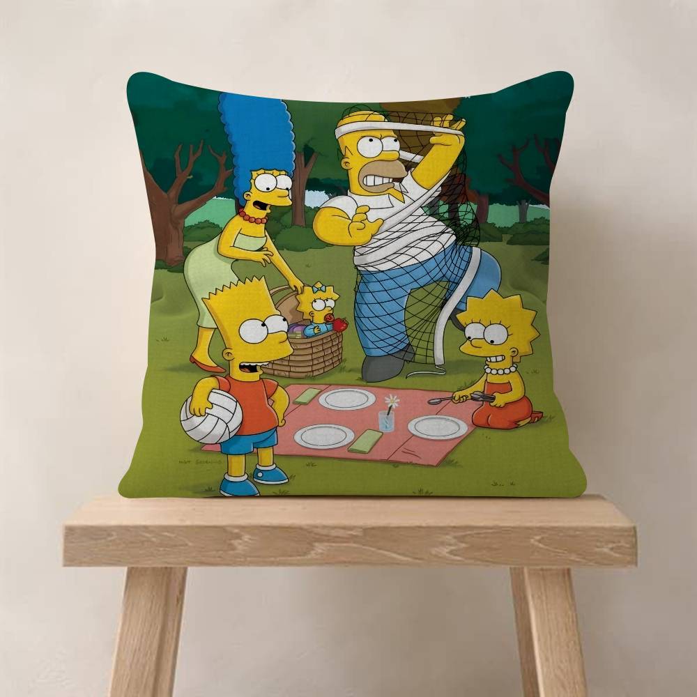 Cartoon The S-Simpsons-es Cushion Cover Inches Farmhouse Decor Home Throw Pillow Covers For Couch Decorations