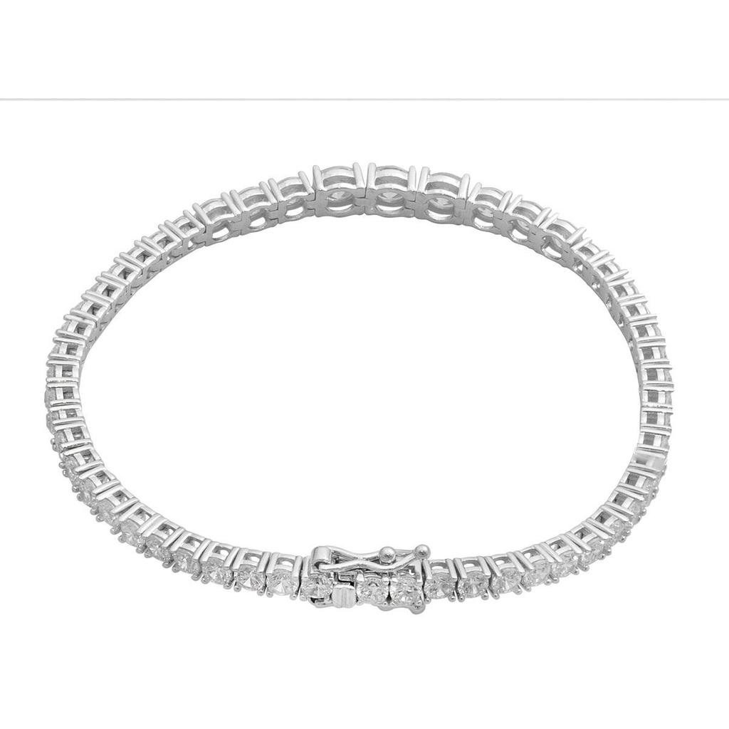 Silver Bracelet with Cubic Zirconia, Item Weight 11.91 G (2186755)