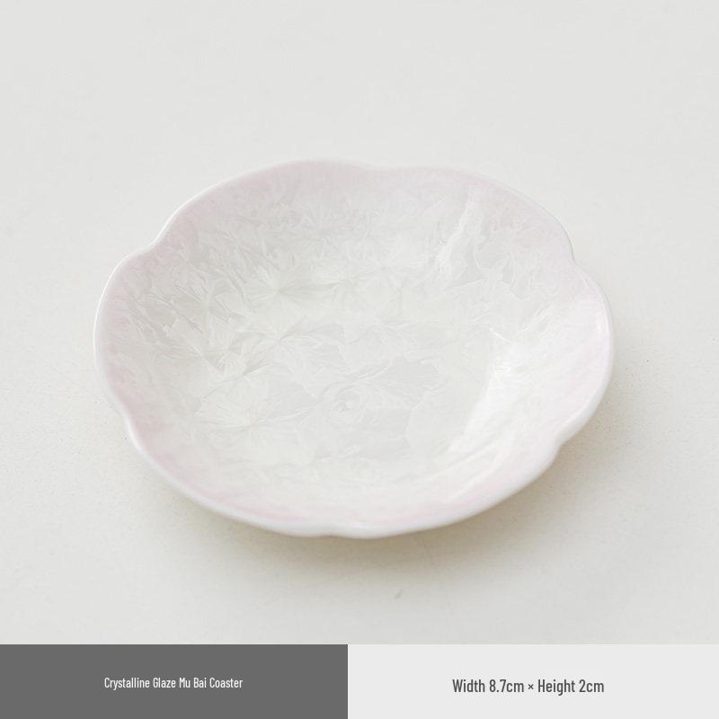 Exquisite Crystalline Glaze Ceramic Mug and Saucer - High-Grade Office Tea and Coffee Cup Gift