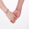 Magnetic Couple Bracelets Gold Color Lock and Key Design Stainless Steel Matching Bracelets for Boyfriend Girlfriend Valentin