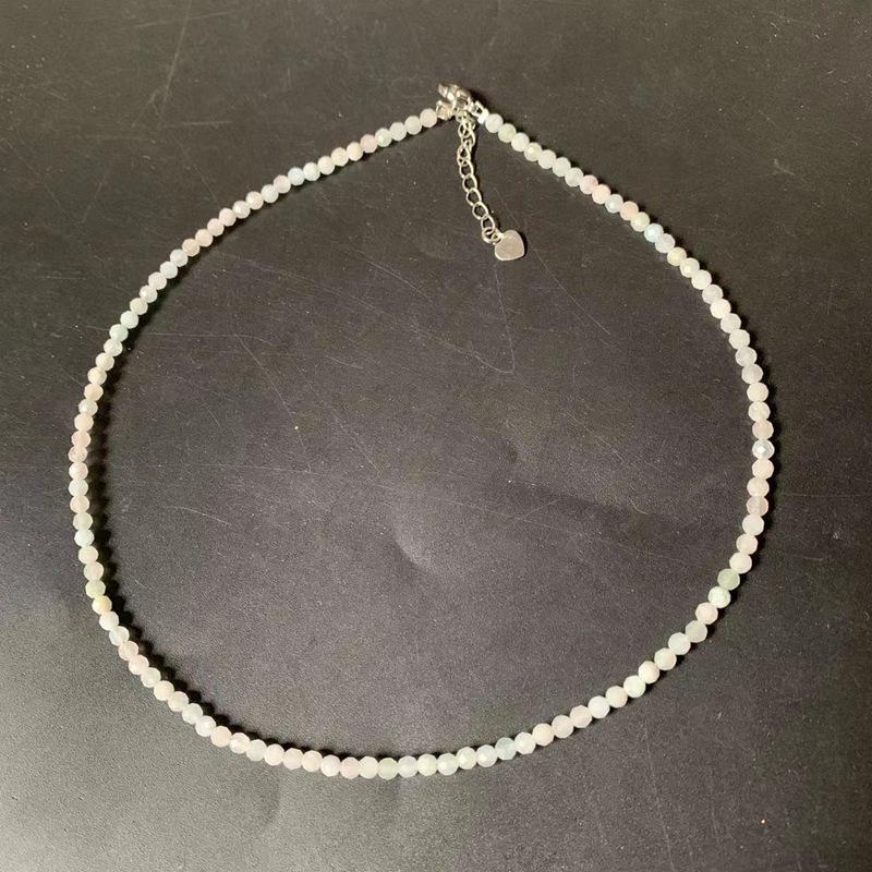 3mm Faceted Natural Stone Necklace with Citrine, Agate, Tourmaline, and Moonstone Beads