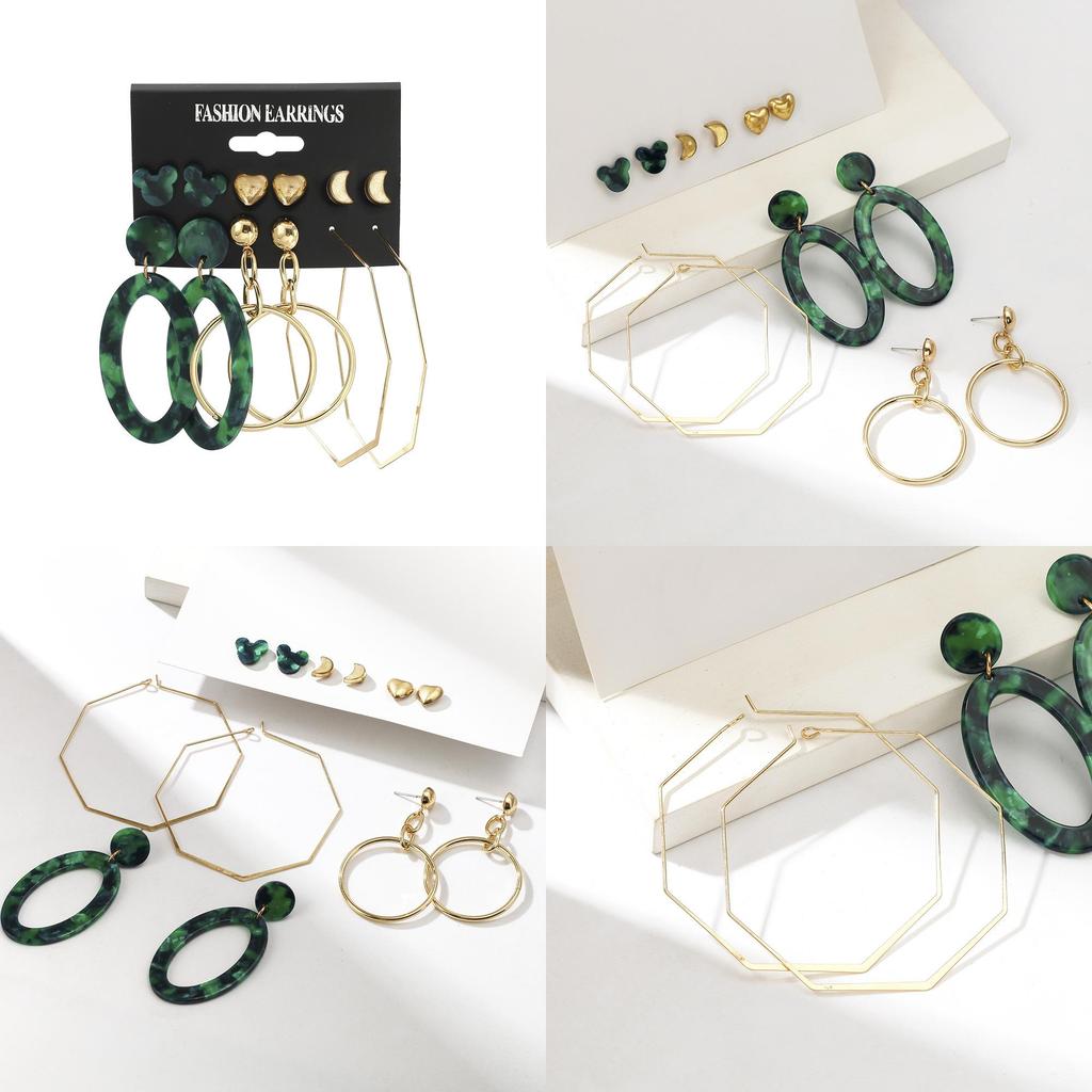 Sleek Geometric Alloy Drop Earrings Simple Minimalist Jewelry Electroplated