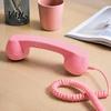 Nostalgic Desktop Decoration Prop Retro Phone Handset for Mobile Phones, Type-C Vintage Wired Handheld Comfortable Grip Telephone Handle Cell Receiver