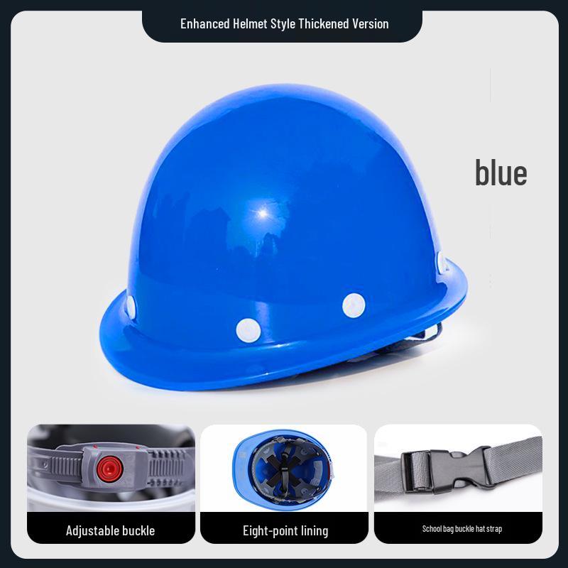Järnhuvud Gong Förstärkt Stötsäker Säkerhetshjälm: Tjock, krossäker byggarbetsplats-huvudbonad med logotryck.