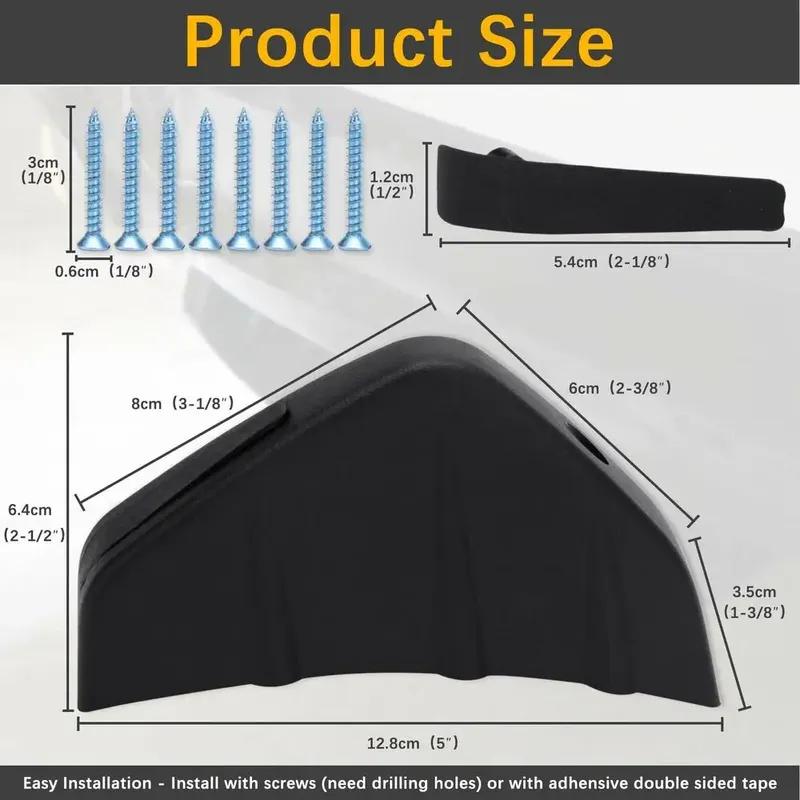 LAICY For Hyundai Veloster 2014-2021 4pcs Rear Bumper Lip Diffuser Splitter Spoiler Shark Fins Car Auto Bumper Lip Anti-crash