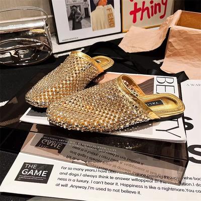 Dicksohlige Birken Schuhe Halbschuhe Damen Sommer Ein-Fuß-Schuh Wasser Diamant Zehentrenner