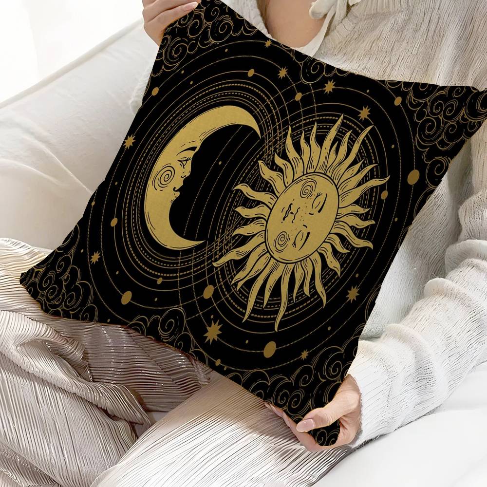 Hippie Sonne Gesicht Kissenbezug Sofakissenbezug Heim Zimmer Dekoration Kinder Geschenk