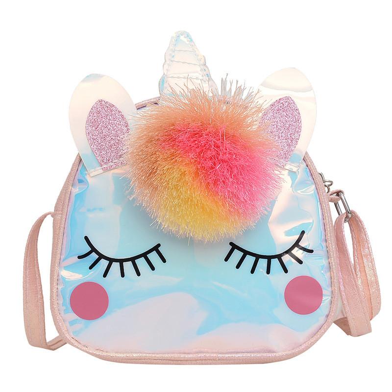 Unicorn Shoulder Childrens Bag With Cartoon Pattern Adjustable Strap Shoulder