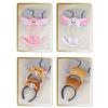Piggy Costume Set Includes Piggy Tail Headband Bowtie Glove Skirt Halloween Piggy Role Play Outfit for Kid Cosplay