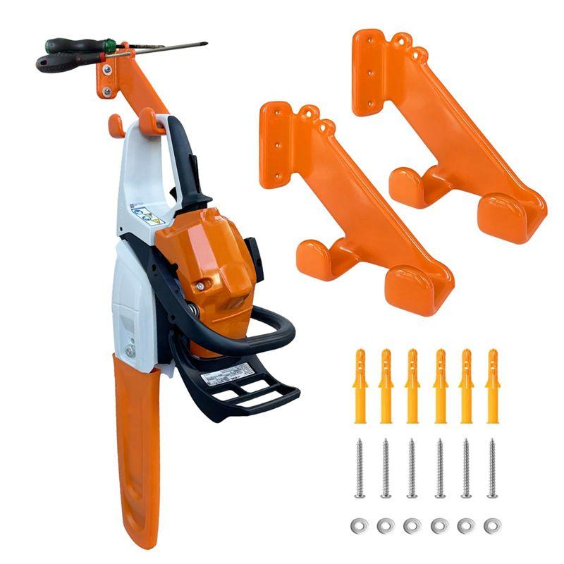 J1UL1N Tools Wall Mount Hanger Chainsaw Hanger Wall Mount Holder Garage Storage Chainsaw Holder
