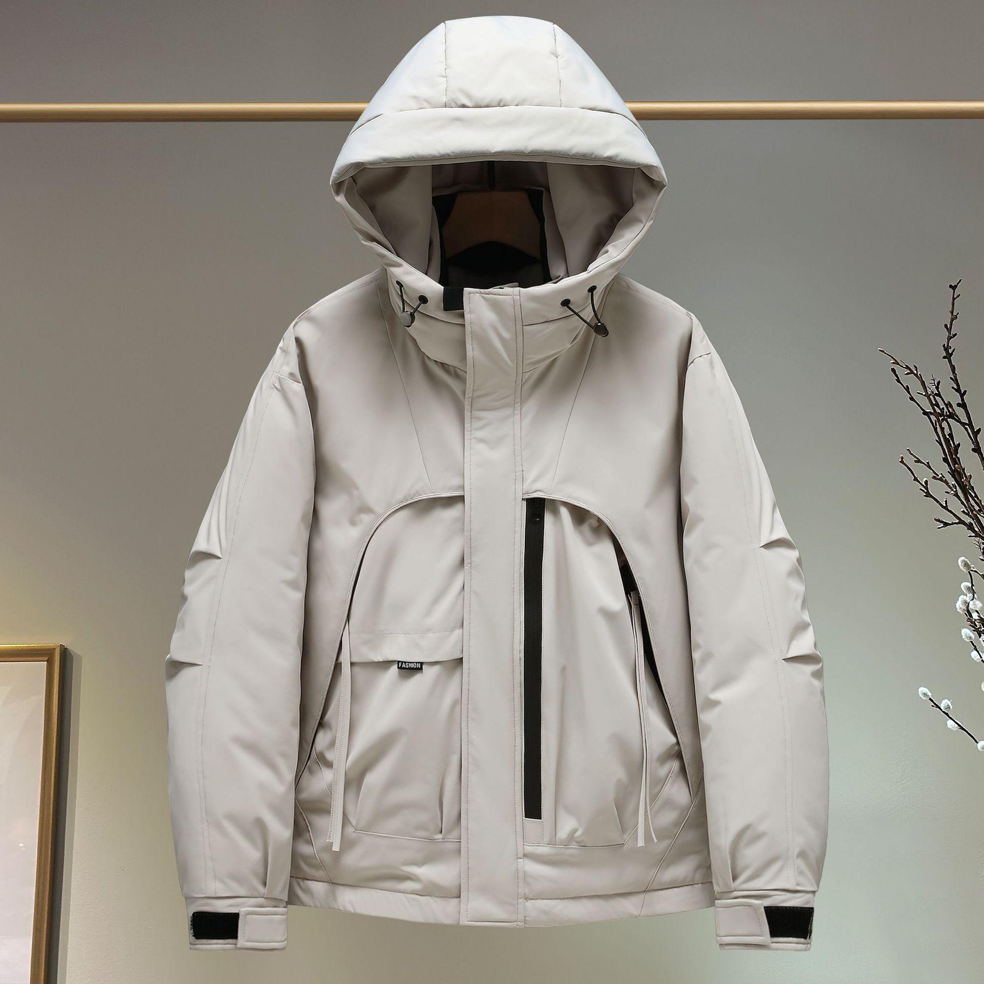 

Унисекс Спортивная Уличная Куртка с Капюшоном и Теплой Хлопковой Подкладкой XXL бежевый