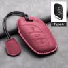 Leather Car Key Case Cover Shell for Roewe RX5 I6 I5 RX3 RX8 ERX5 for MG ZS EV MG6 EZS HS EHS MARVEL X MARVEL R Electric 2021