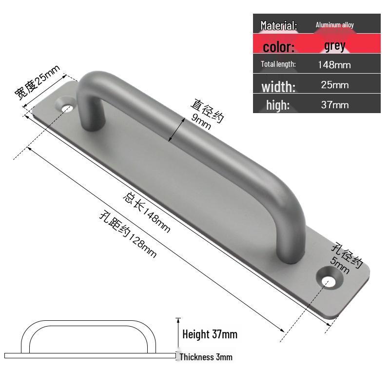 Adhesive Surface-Mounted Handles for Doors, Windows, and Sliding Cabinets - No Drilling Required