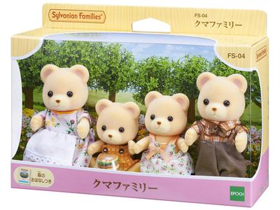 Bonecas Sylvanian Families ST Mark Idades 3 e Brinquedo Sylvanian Epoch [Família Urso] FS-04 Certificado, Acima, Casa de Bonecas, Famílias,