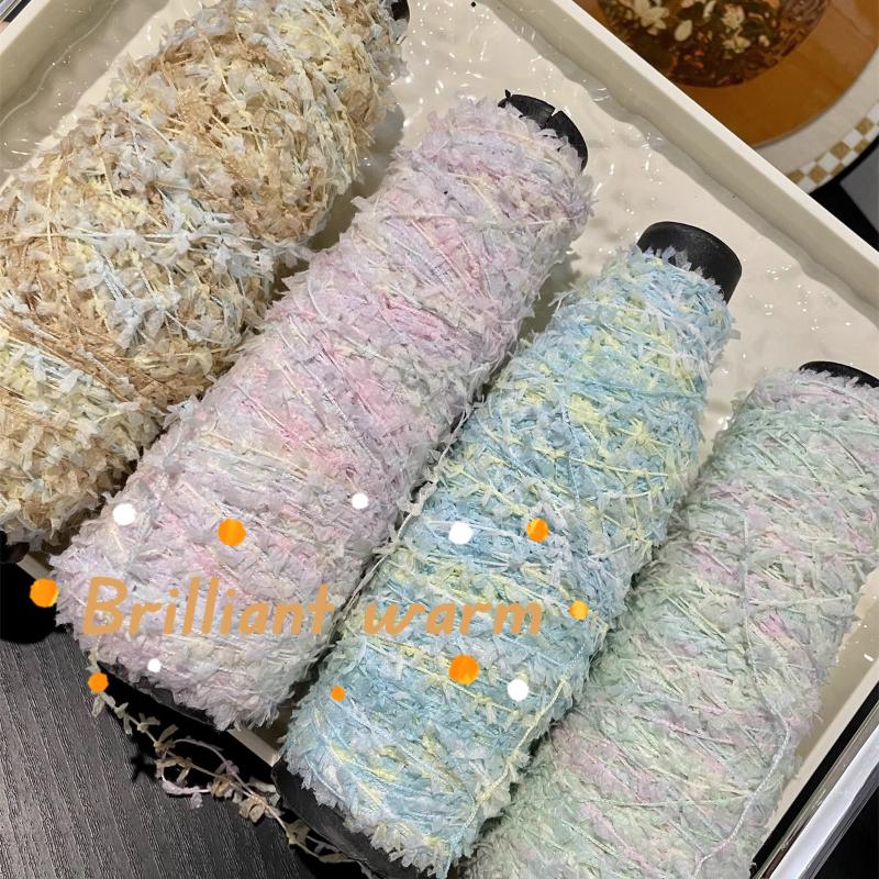 100g/roll Fancy Butterfly Knitting Yarn Special Paper Scraps Polyester Yarn Handmade DIY Knitting Crochet Scarf Bag Glove Wiring