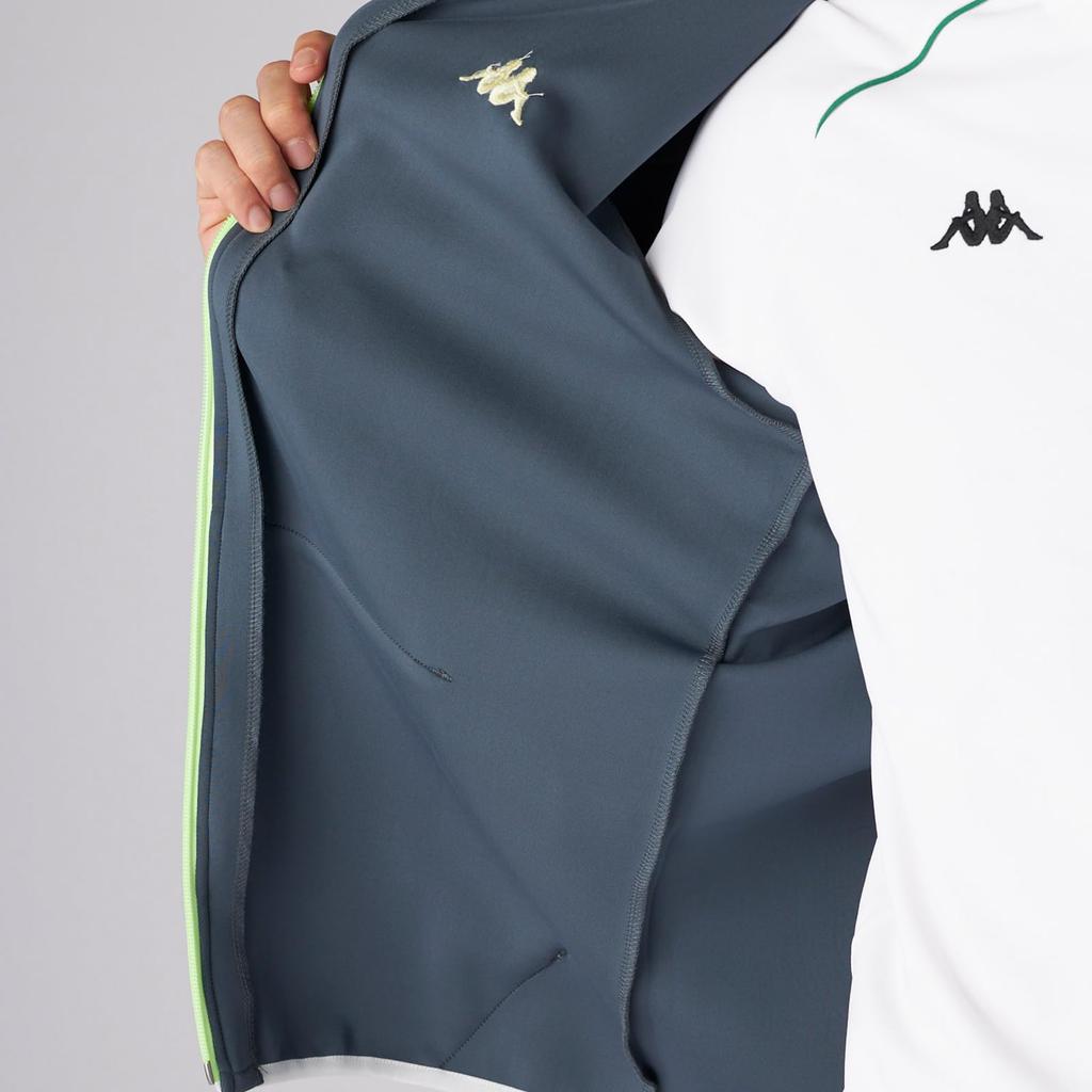 634402 Sweat Full Green [Kappa] Men's Parka, Lightweight, Stretch, Zip,